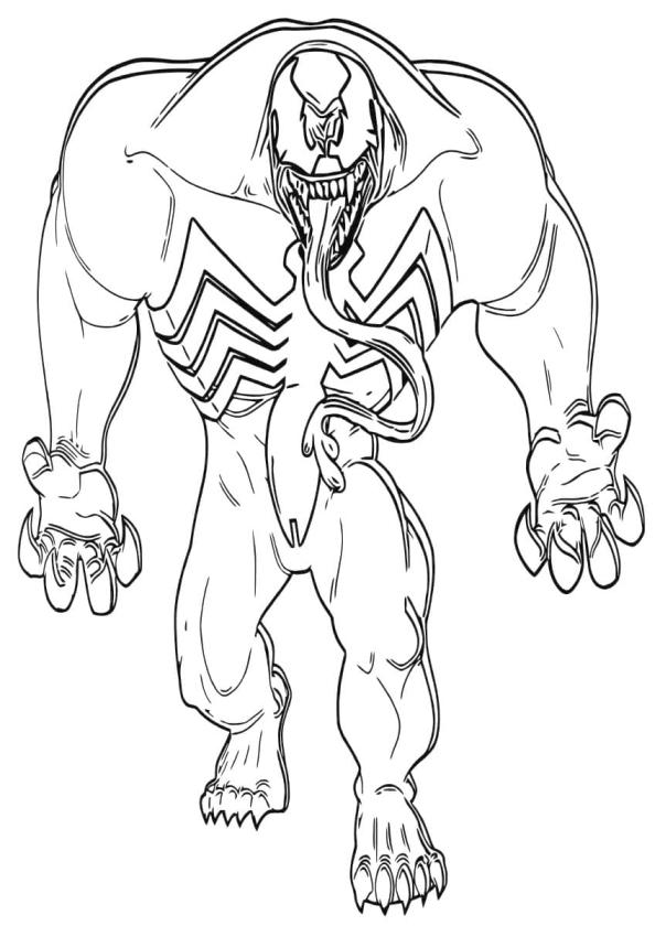 Get this venom coloring pages to print venom walking to you