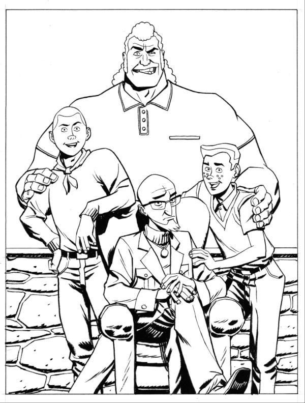 The venture bros team colouring image