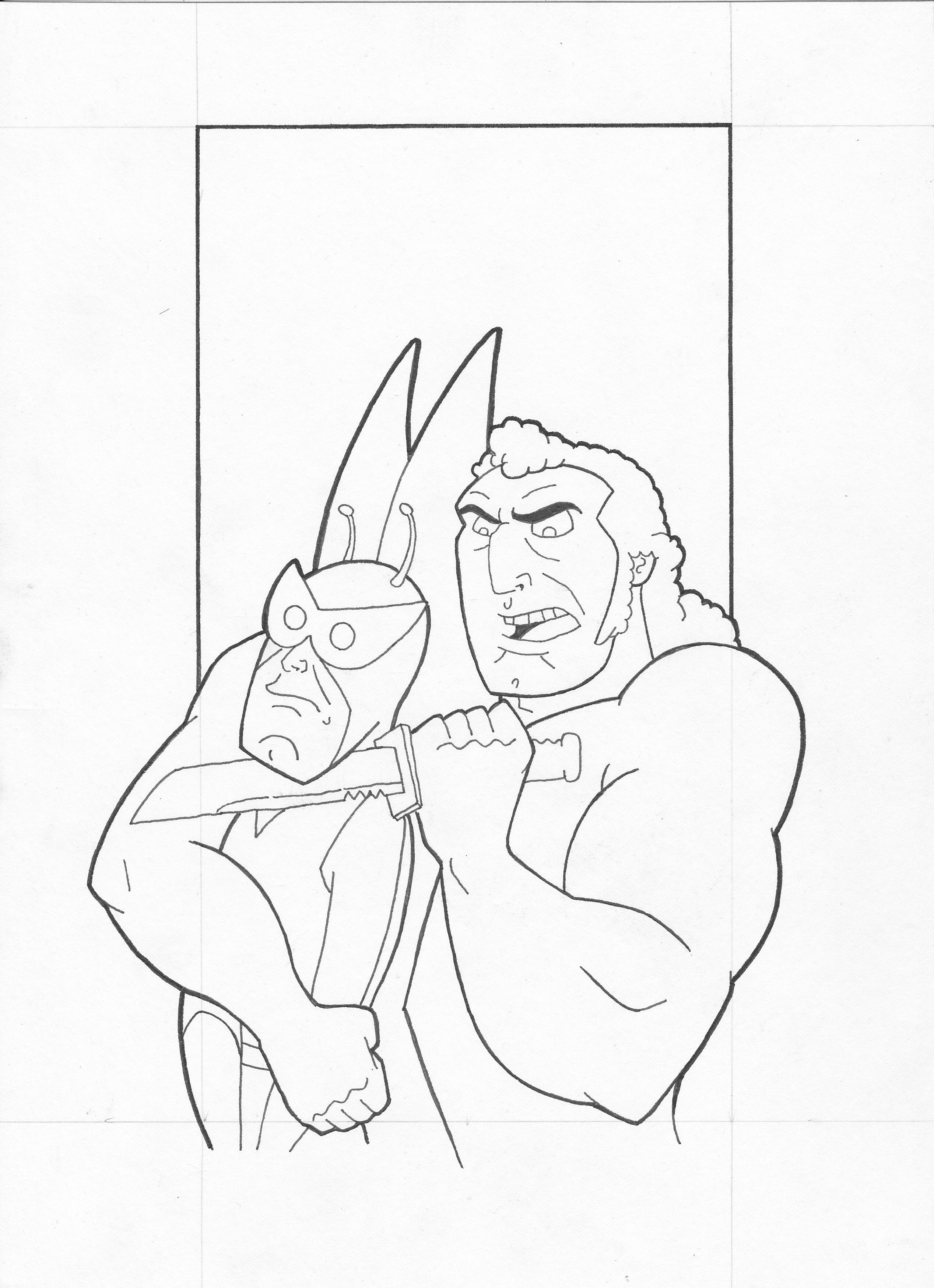 The venture bros samson and monarch colouring image