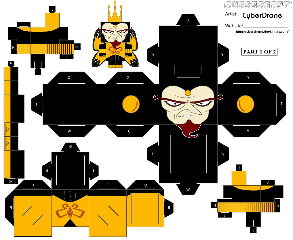 Monarch from venture bros paper toy free printable papercraft templates