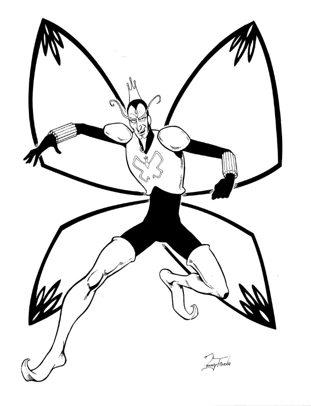 Venture bros the monarch full figure pose in denny finckes venture bros character art ic art gallery room