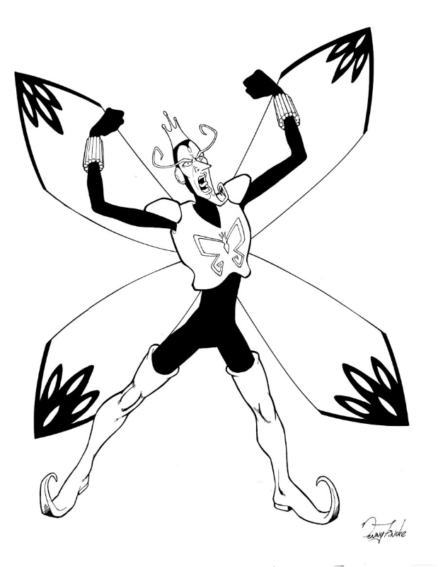 Monarch venture bros in denny finckes venture bros character art ic art gallery room