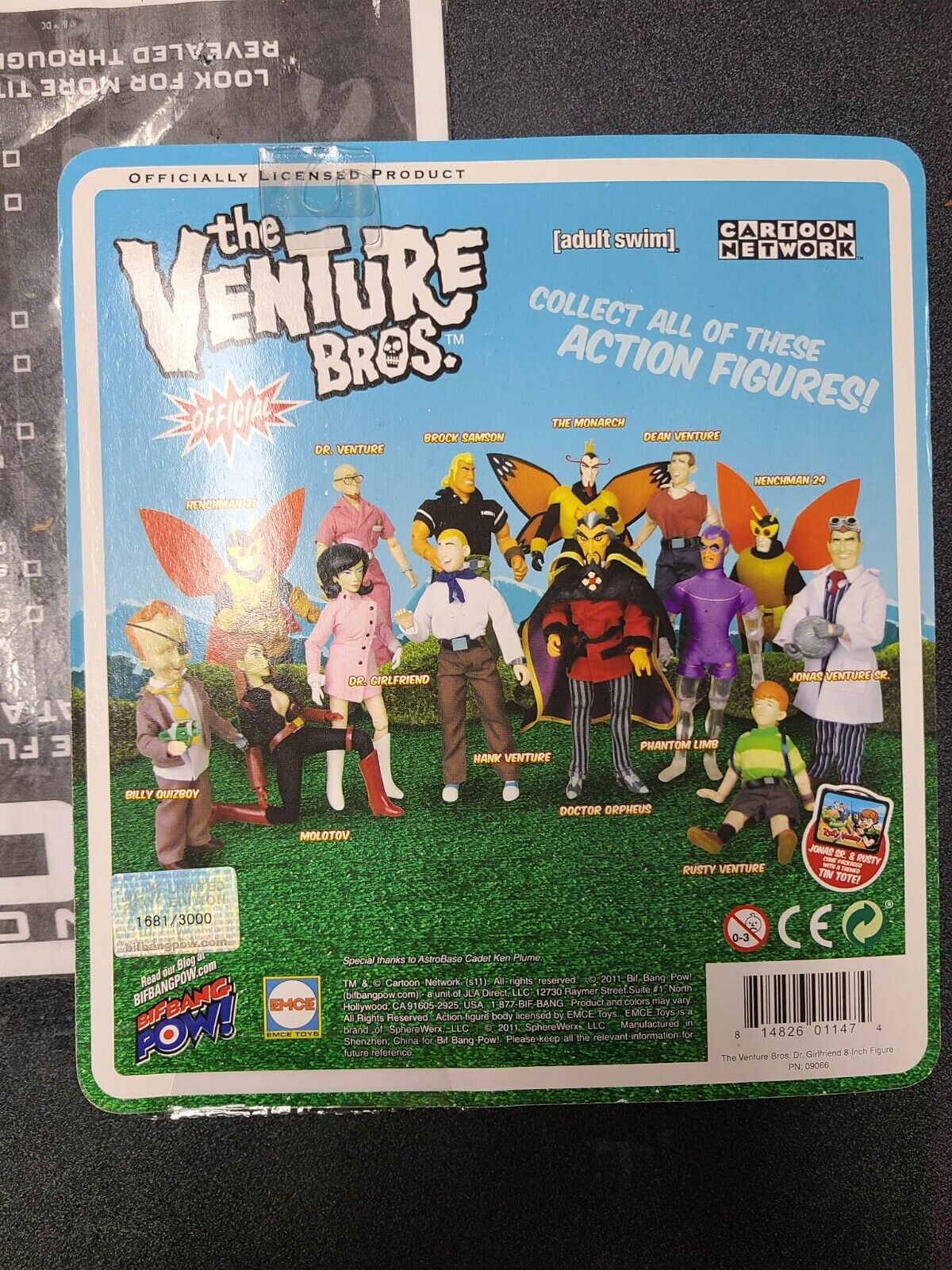 Dr girlfriend the venture bros series action figure moc bif bang pow for sale online