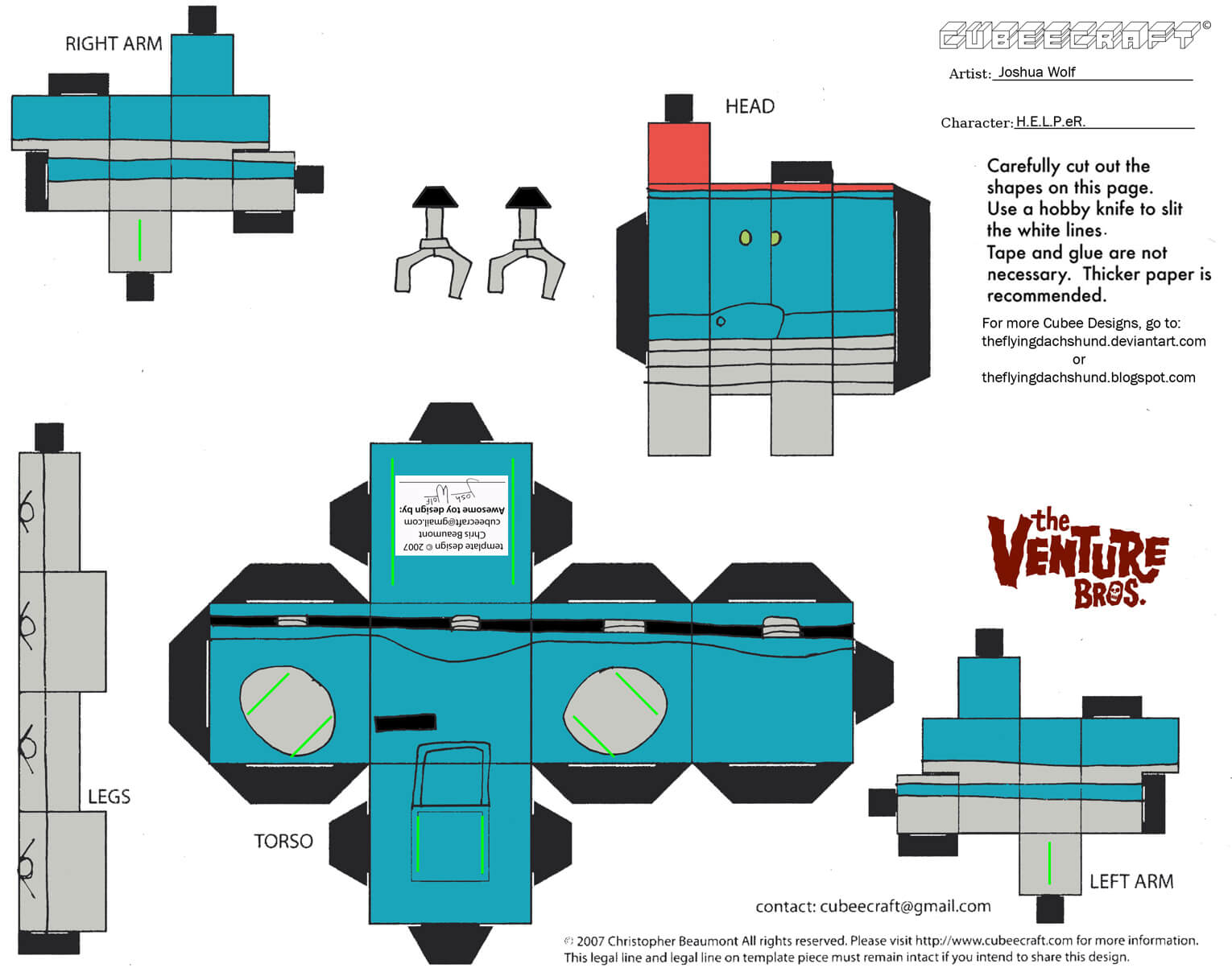 Helper paper toy free printable papercraft templates