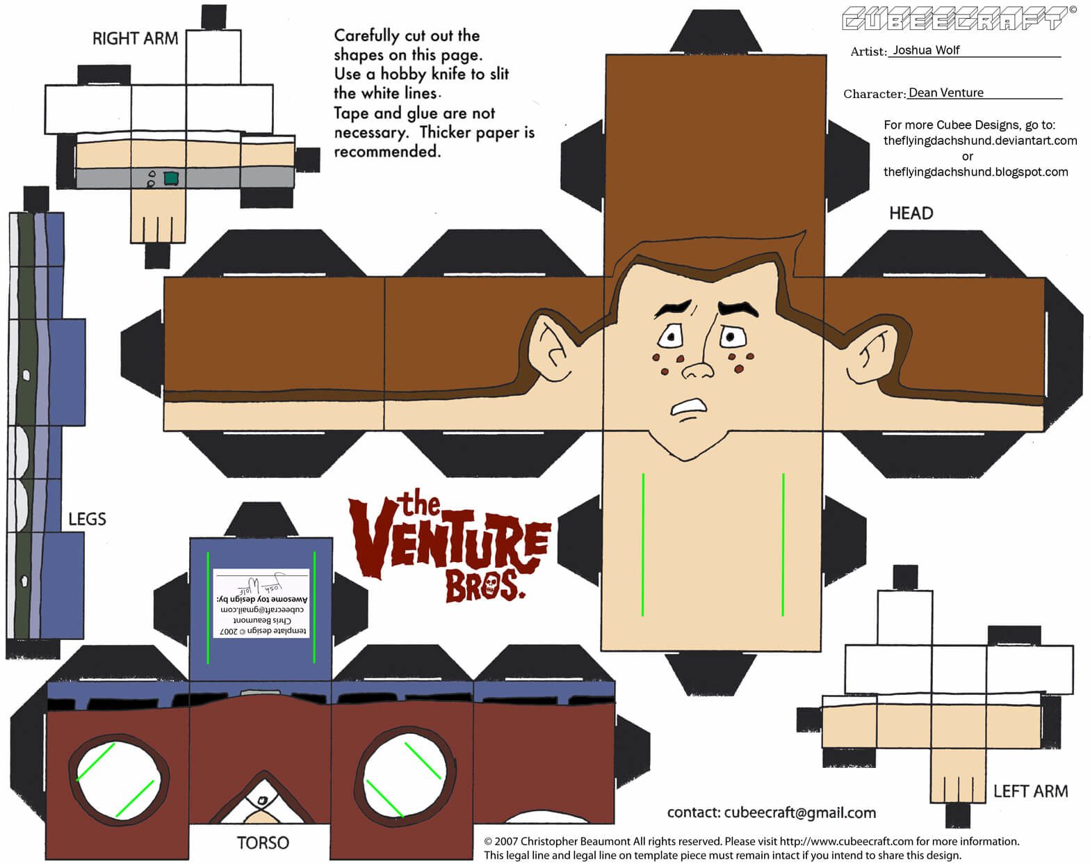 Dean venture paper toy free printable papercraft templates