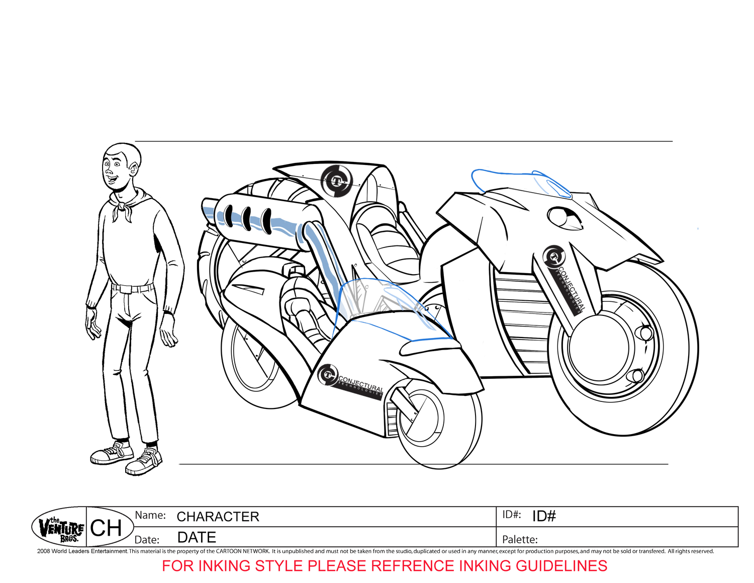 Cartoon concept design the venture brothers animation model sheets part