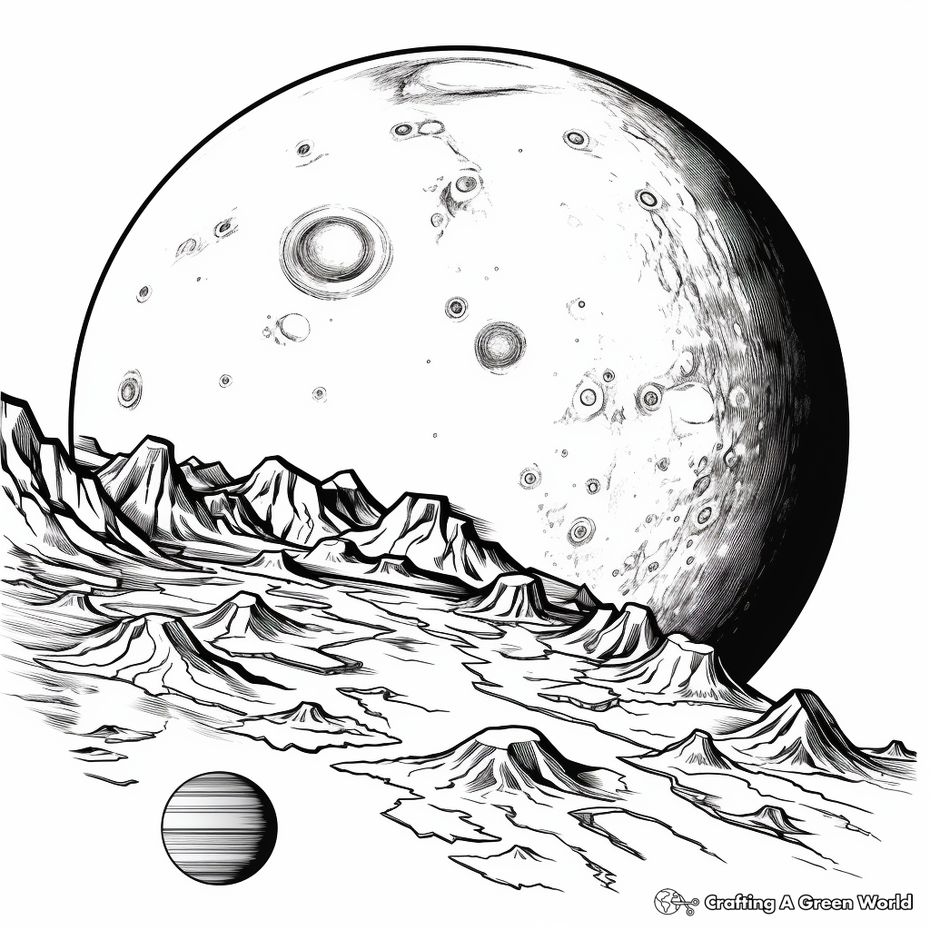 Realistic solar system coloring pages