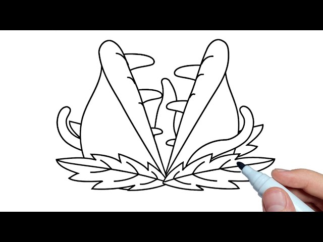 How to draw a carnivorous plant venus flytrap drawing venus flytrap easy step by step