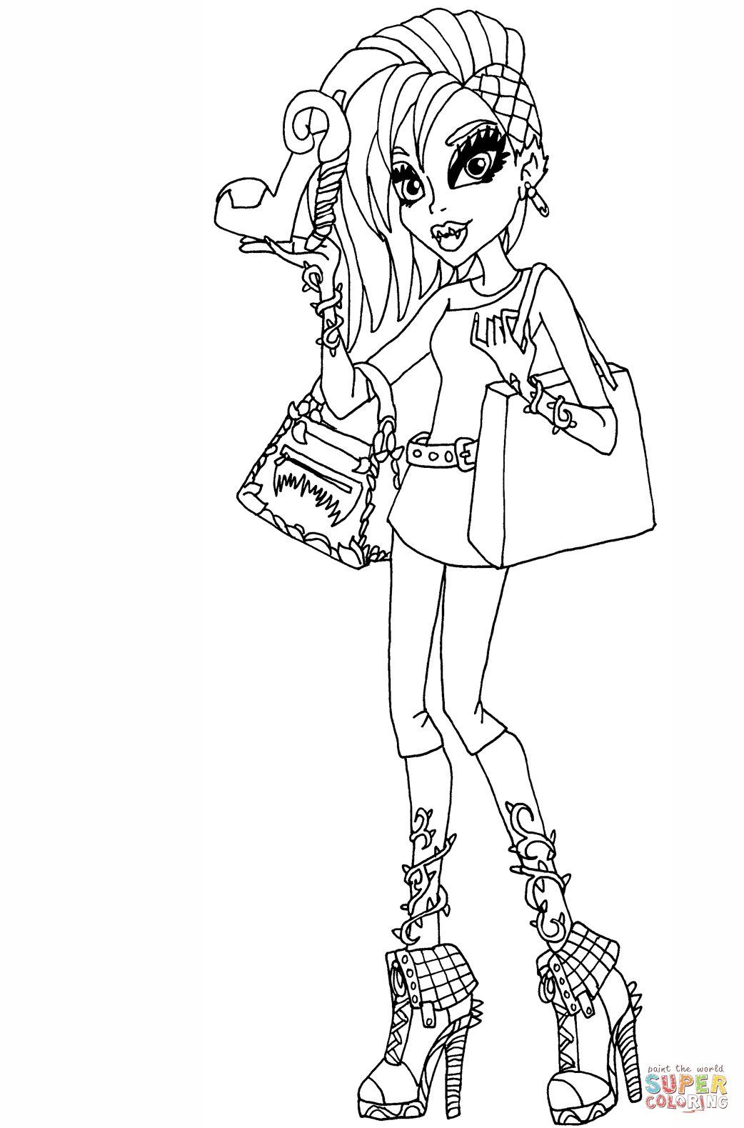 Venus mcflytrap i love fashion doll coloring page free printable coloring pages
