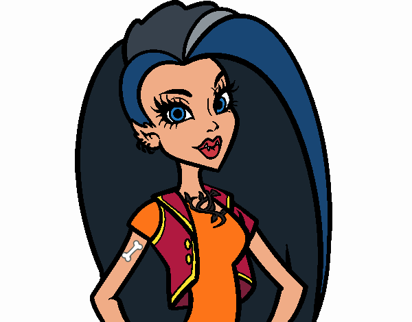 Colored page monster high venus mcflytrap painted by user not registered