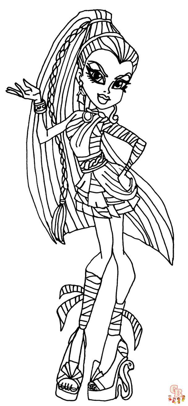 Monster high coloring pages for kids