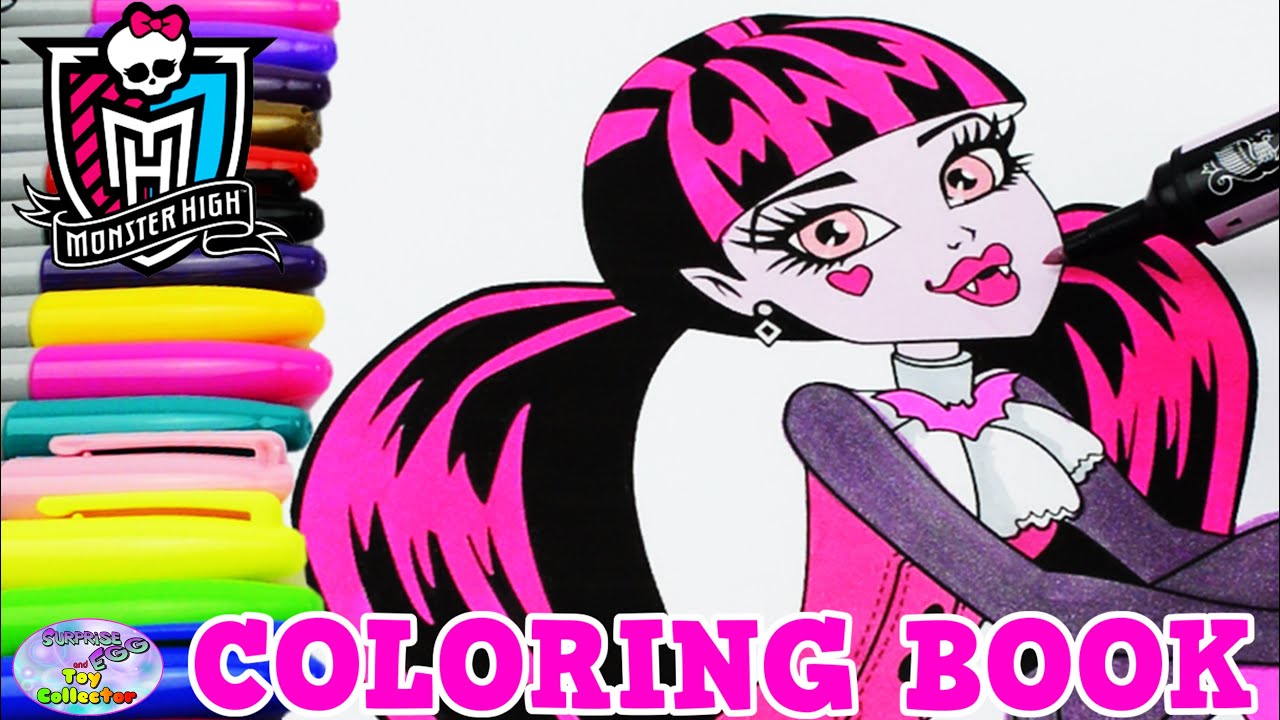 Onster high coloring book episode show draculaura h surprise egg and toy collector setc
