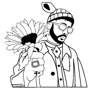 Bad bunny coloring pages printable for free download
