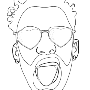 Bad bunny coloring pages printable for free download