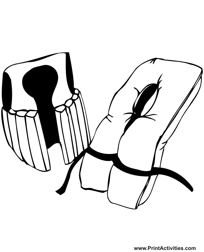 Boat themed coloring page life jackets