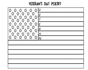 Veteran acrostic poem by kids and coffee tpt