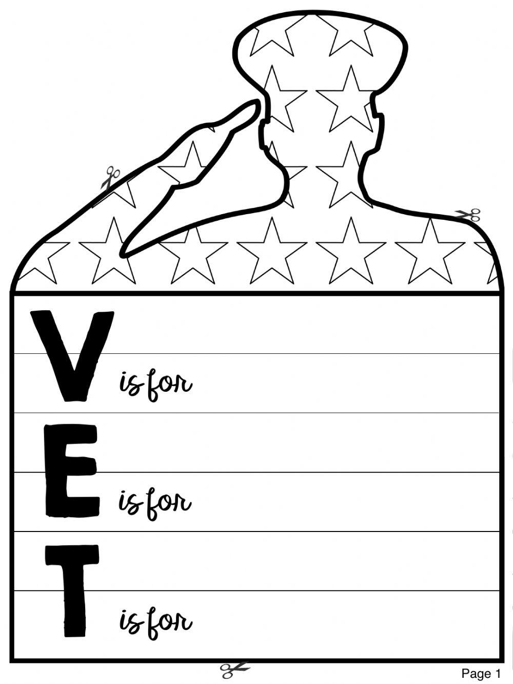 Veterans day notes and poem online exercise for live worksheets