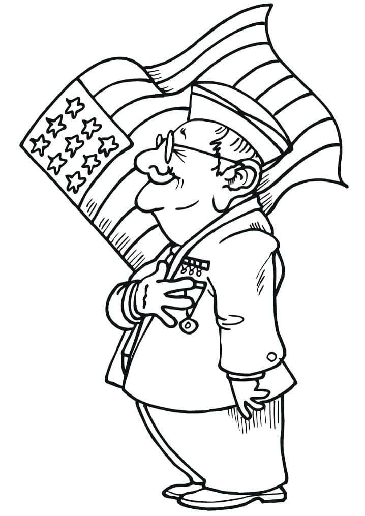 Us veteran coloring page