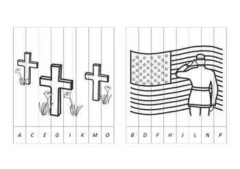 Us and canada veterans day agamograph art activity by pooley productions