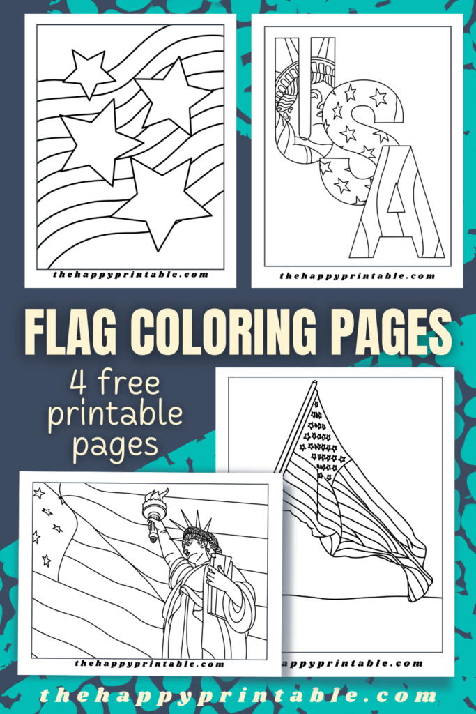 Flag coloring pages the happy printable