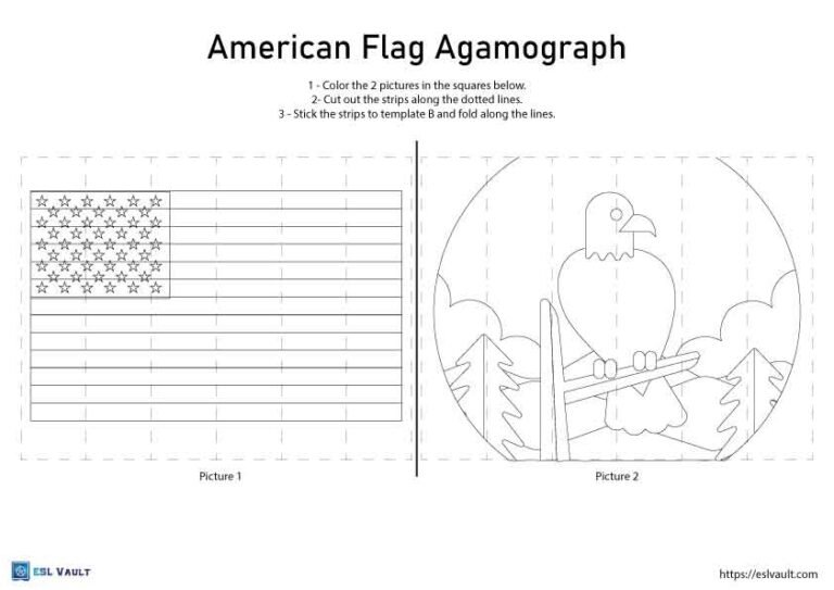 Free printable patriotic agamograph template