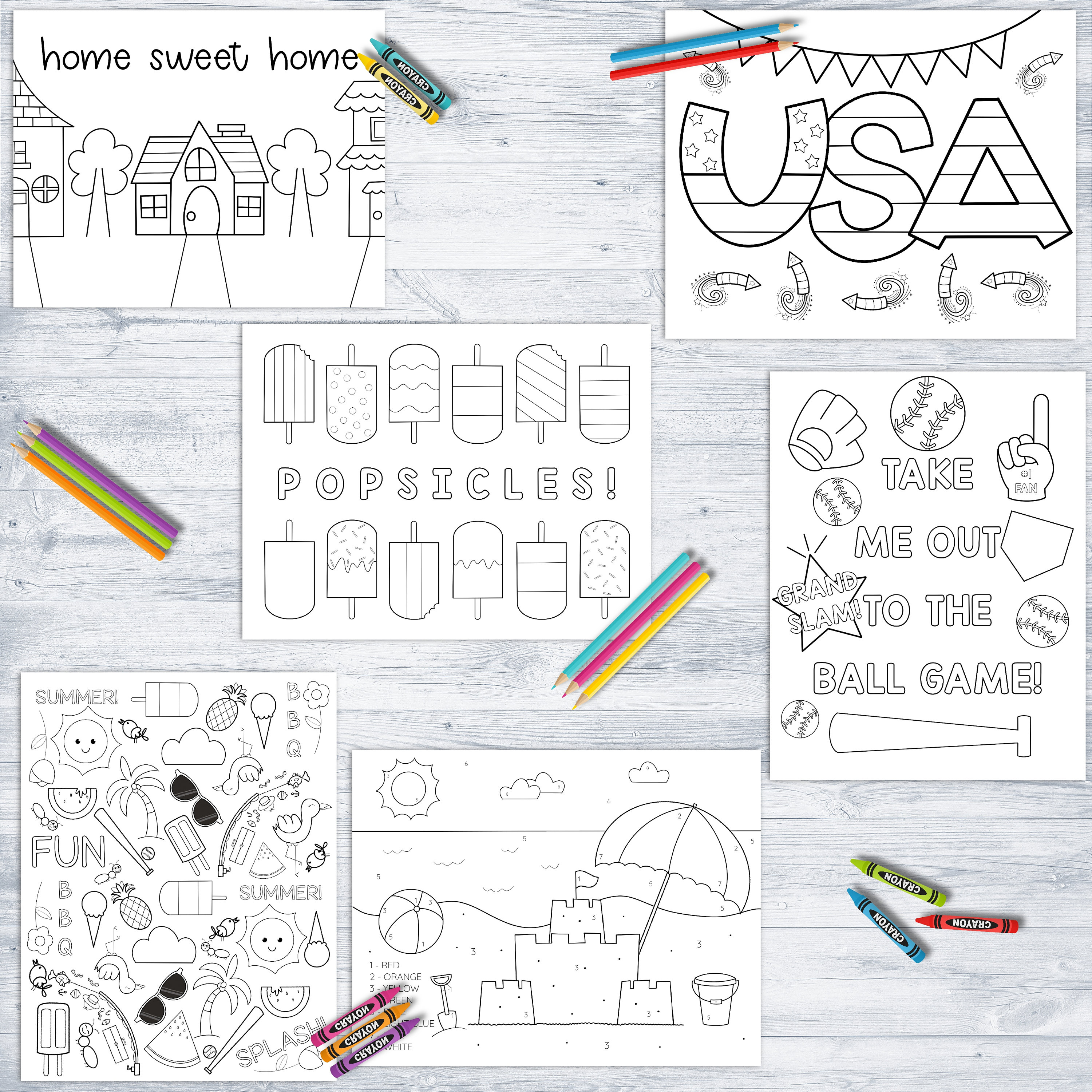 Buy july coloring pages summer coloring holidays online in india