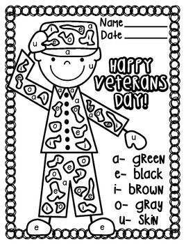 Free veterans day color code veterans day activities veterans day coloring page veterans day