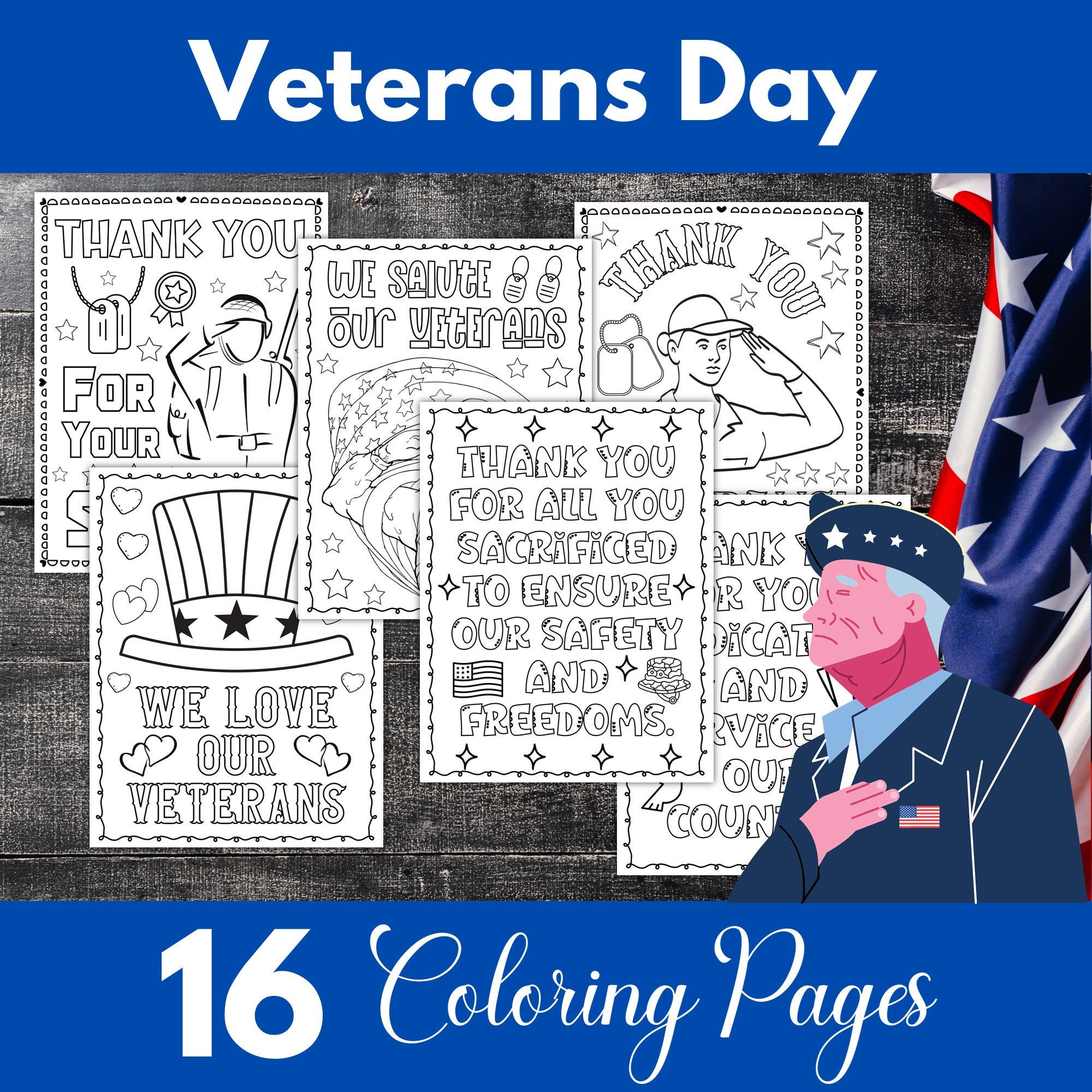 Patriotic veterans day coloring pages patriotic veterans day coloring sheets veterans day coloring book for kids