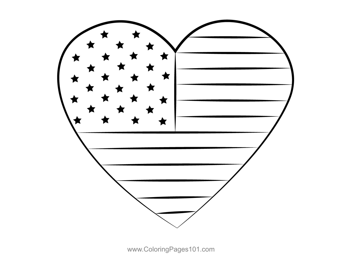Heart coloring page for kids