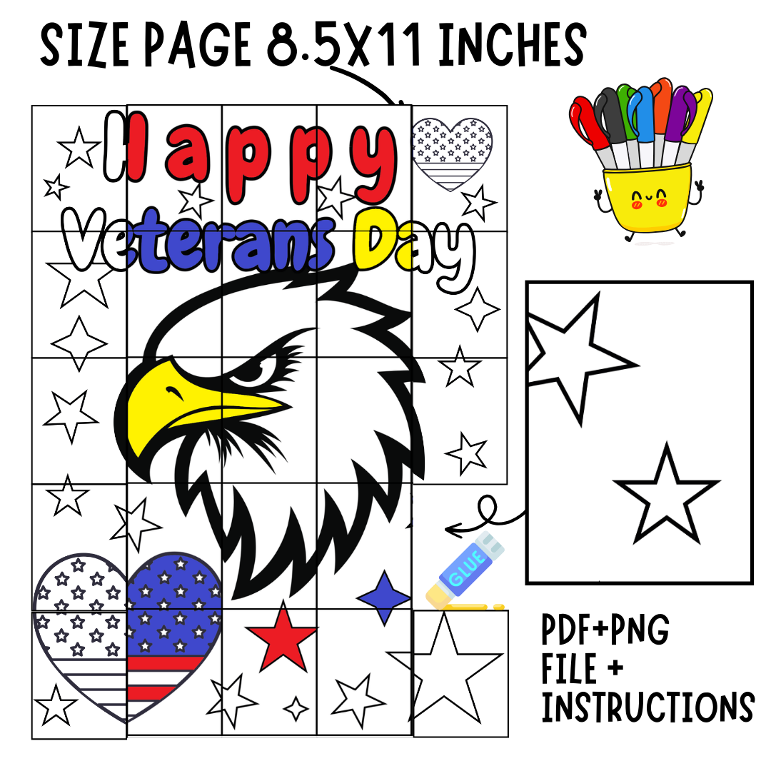 Happy veterans day bulletin board ideas collaborative poster coloring pages made by teachers