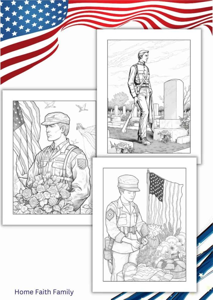 Free memorial day printable coloring pages