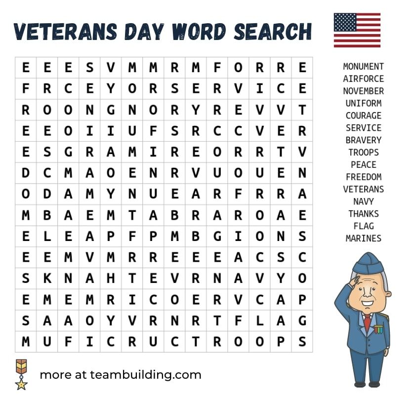 Veterans day activity ideas for school work in