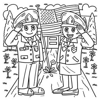 Veterans day coloring pages images