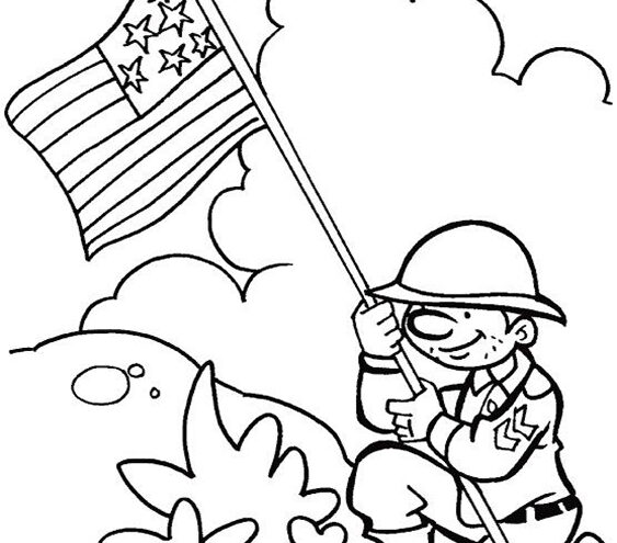 Free easy to print memorial day coloring pages