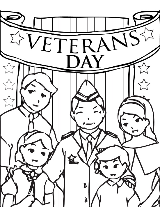 Printable veterans day coloring pages