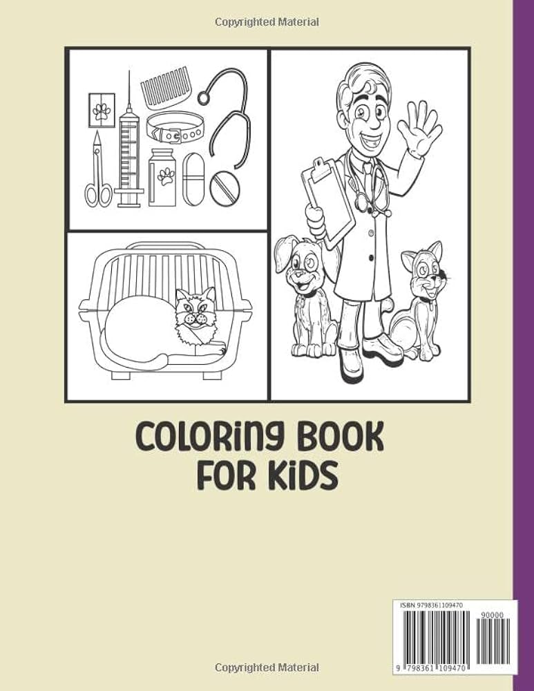 I want to be a veterinarian coloring book for kids who want to be vet for pets and animal lover â veterinarian coloring book publication maeva dabella books
