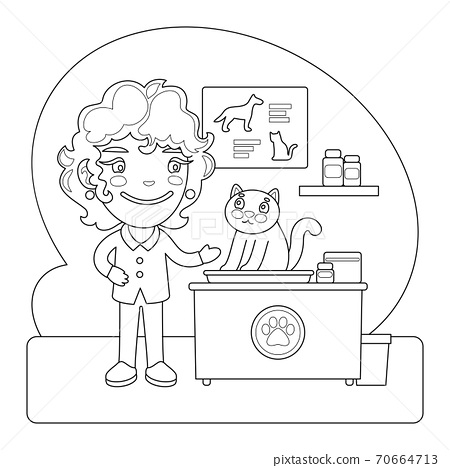 Vet coloring page