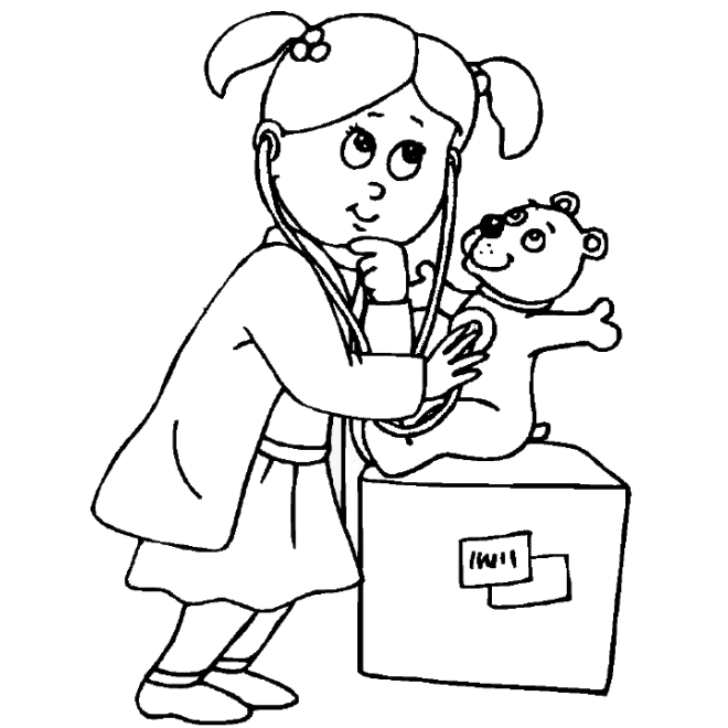 Veterinarian coloring pages