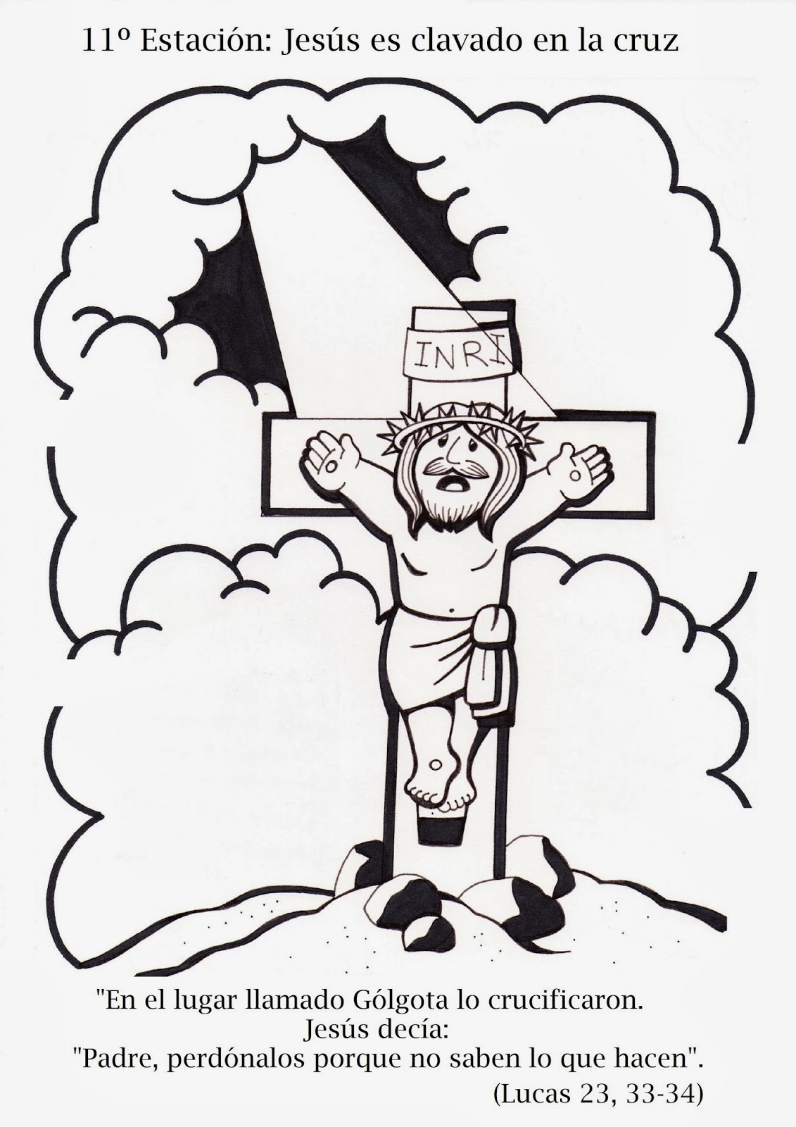 La catequesis el blog de sandra vãa crucis para colorear los niãos de catequesis