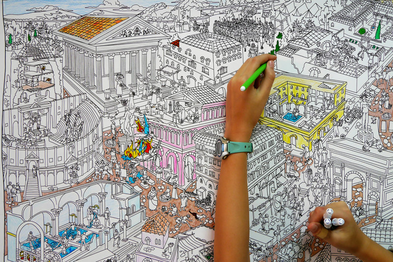 Coloring map of imperial rome pinta y pinto