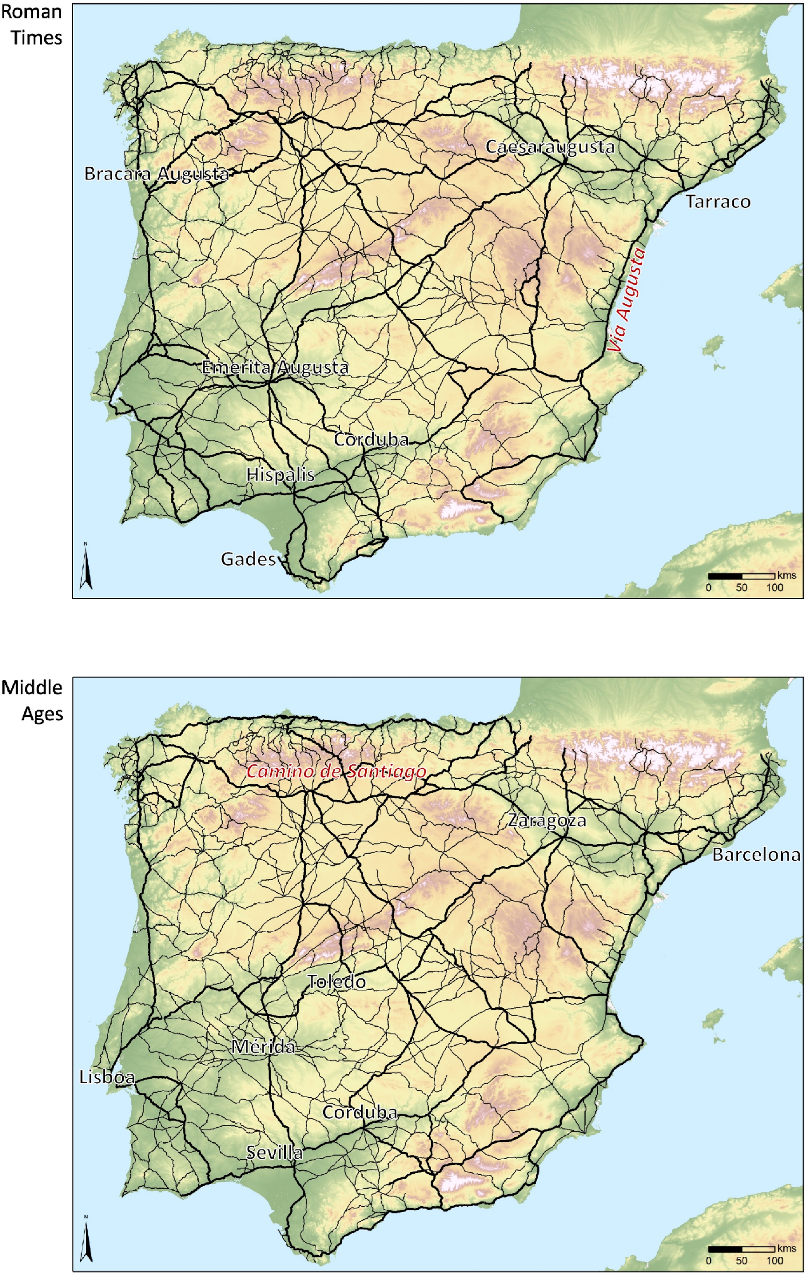 The role of politics in the historical transport networks of the iberian peninsula and the pyrenees from roman times to the nineteenth century social science history core