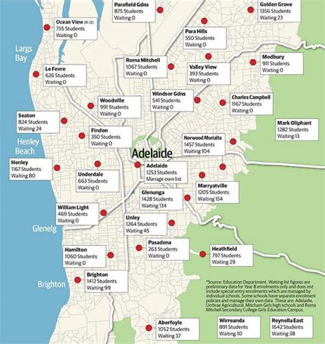 Suburbs map adelaide