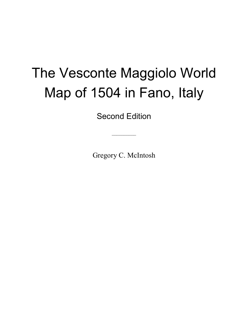 Pdf the vesconte maggiolo world map of in fano italy