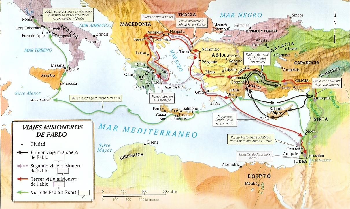 Mapa viajes de san pablo