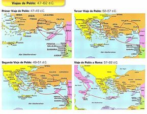 Los cuatro viajes de pablo misiones cristianas mapas viajes