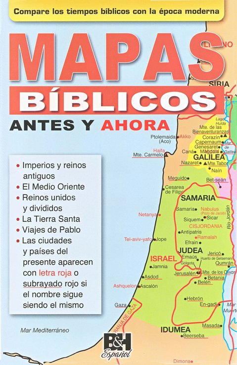 Mapas biblicos antes y ahora folleto then now bible maps pamphlet â one stone biblical resources