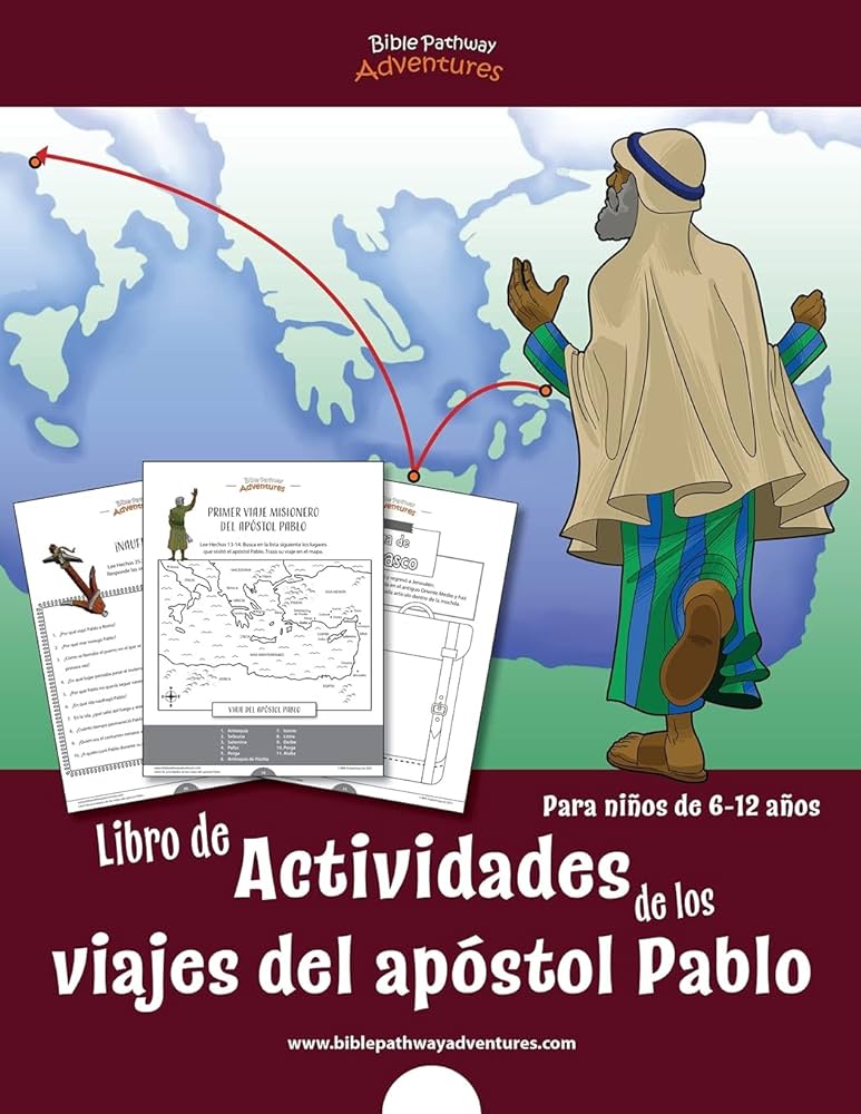 Libro de actividades de los viajes del apãstol pablo para niãos de