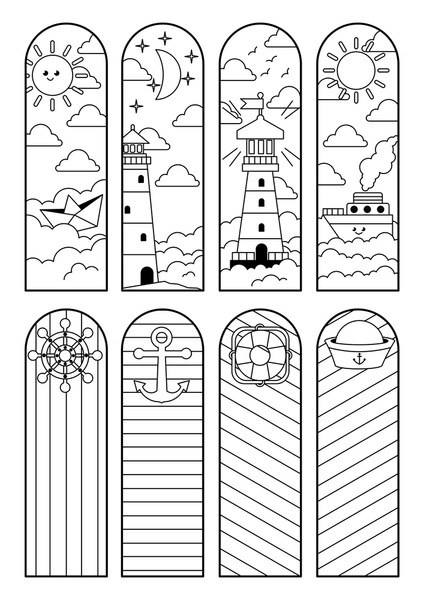 Bookmark coloring royalty