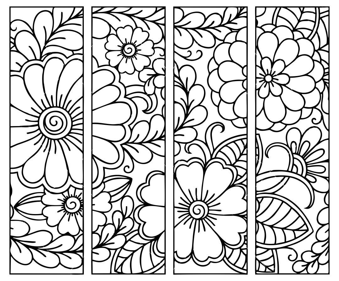 Printable coloring bookmarks livro de colorir pãginas para colorir doodle patterns