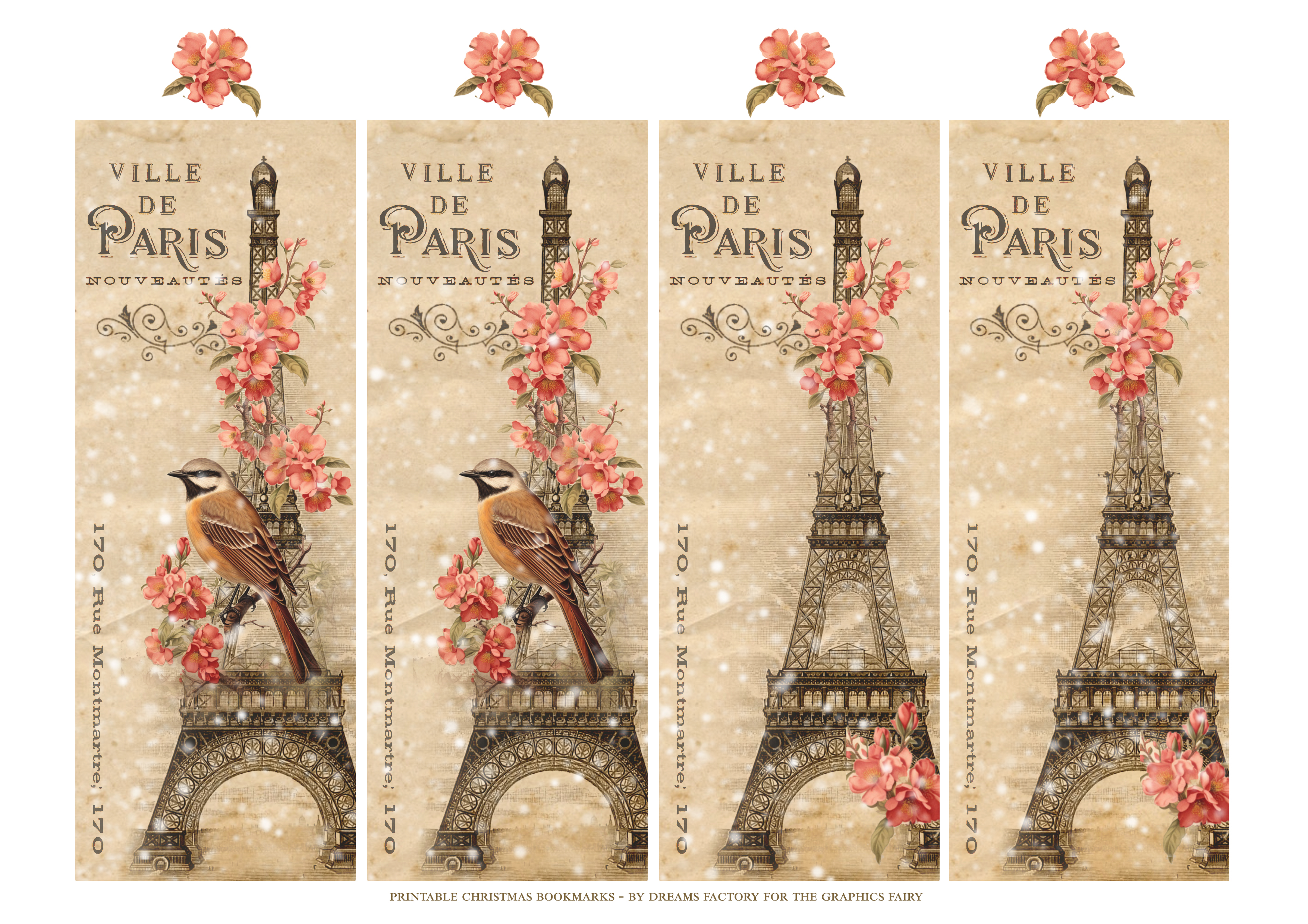 Printable christmas bookmarks